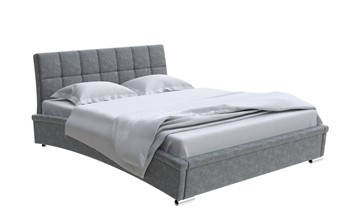 Кровать в спальню Corso-1L 140x200, Велюр (Gratta 4 Серый космос) в Артеме