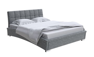 Кровать 2-спальная Corso-1L 160x200, Велюр (Gratta 4 Серый космос) в Артеме