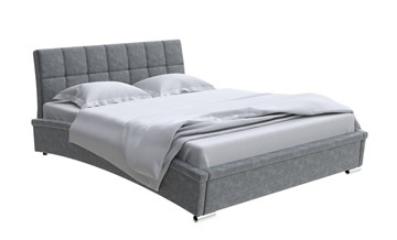 Спальная кровать Corso-1L 180х200, Велюр (Gratta 4 Серый космос) в Артеме
