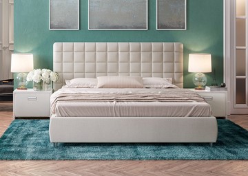 Кровать двуспальная Corso-3 140x200, Искусственная шерсть (Лама Лён) во Владивостоке