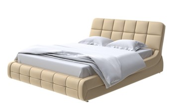 Кровать спальная Corso-6 140x200, Экокожа (Золотой перламутр) в Артеме