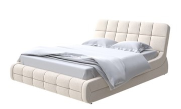 Кровать в спальню Corso-6 140x200, Искусственная шерсть (Лама Бежевый) во Владивостоке
