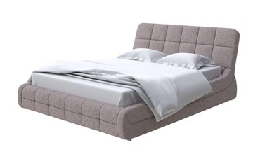 Кровать в спальню Corso-6 140x200, Рогожка (Levis 25 Светло-коричневый) в Артеме