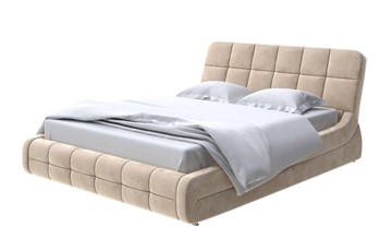 Кровать в спальню Corso-6 140x200, Велюр (Лофти Тауп) в Артеме