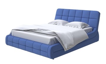Кровать в спальню Corso-6 140x200, Велюр (Scandi Cotton 23 Кобальт) во Владивостоке