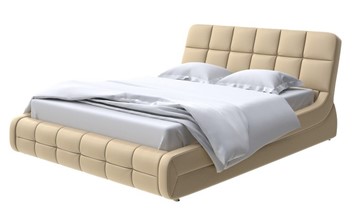 Спальная кровать Corso-6 160х200, Экокожа (Золотой перламутр) во Владивостоке