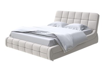 Двуспальная кровать Corso-6 160х200, Велюр (Forest 726 Светло-бежевый) в Артеме