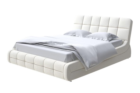 Кровать двуспальная Corso-6 200х200, Искусственная шерсть (Лама Лён) в Артеме - изображение