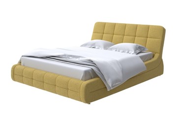 Кровать в спальню Corso-6 200х200, Рогожка (Firmino Канареечный) в Артеме