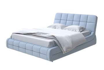 Двуспальная кровать Corso-6 200х200, Велюр (Scandi Cotton 21 Китайский Голубой) во Владивостоке
