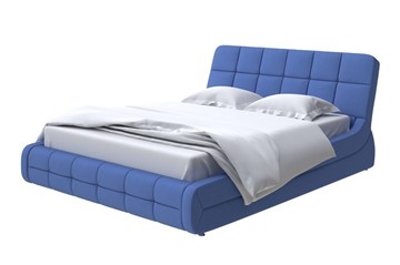 Кровать в спальню Corso-6 200х200, Велюр (Scandi Cotton 23 Кобальт) во Владивостоке