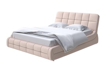 Кровать в спальню Corso-6 200х200, Велюр (Scandi Cotton 4 Бежевый) во Владивостоке