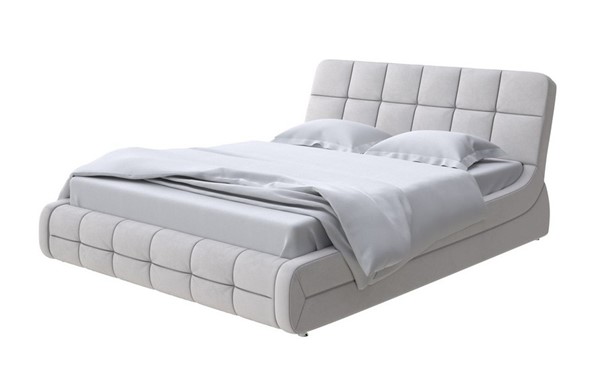 Кровать 2-спальная Corso-6 200х200, Велюр (Ultra Серый камень) в Артеме - изображение