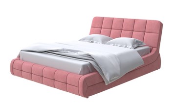 Спальная кровать Corso-6 200х200, Велюр (Ultra Ягодный сорбет) в Артеме