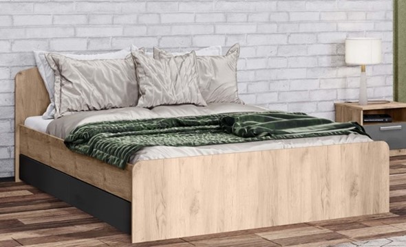 Кровать двуспальная Эконика 1600х2000 с низкой ножной спинкой во Владивостоке - изображение
