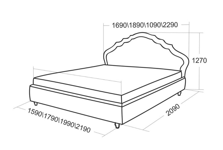 Двуспальная кровать Эмануэль 2090 во Владивостоке - изображение 4