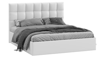 Двуспальная кровать Эмбер тип 1 (Экокожа белая) в Уссурийске