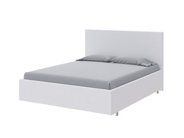 Спальная кровать Flat 200х200, Экокожа (Белый) в Артеме