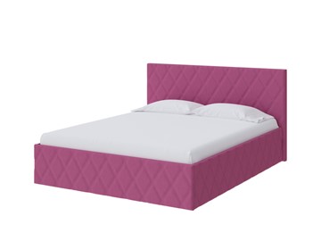 Кровать двуспальная Fresco 140х200, Рогожка (Savana Berry (фиолетовый)) в Находке