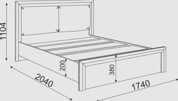 Кровать 2-спальная Глэдис М31 (Шимо светлый/Белый текстурный) в Артеме - предосмотр 2