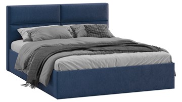 Кровать 2-спальная Глосс Тип 1 (Микровелюр Wellmart Blue) в Находке
