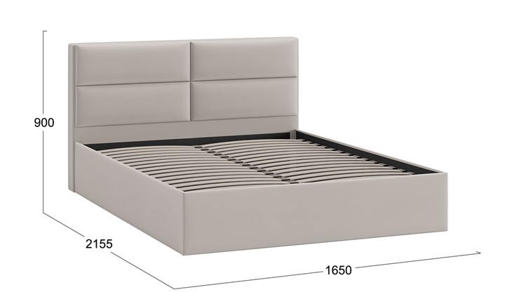 Кровать Глосс Тип 1 (Велюр Confetti Smoke) в Артеме - изображение 1