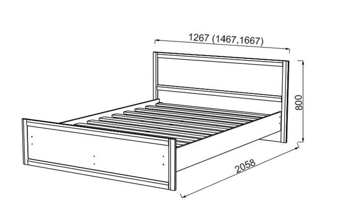 Спальная кровать Камелия, 1600, шимо светлый/белый кожзам в Уссурийске - изображение 1