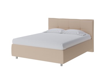 Спальная кровать Lino 160х200, Рогожка (Savana Camel (бежевый)) в Артеме