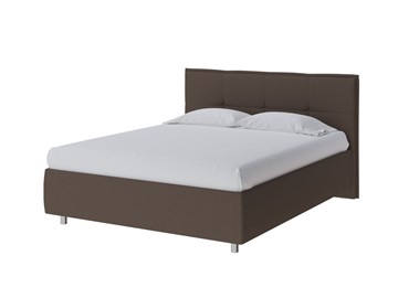 Кровать спальная Lino 160х200, Рогожка (Savana Chocolate (шоколад)) в Артеме