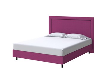 Кровать двуспальная London Boxspring Standart 160х200, Рогожка (Savana Berry (фиолетовый)) во Владивостоке