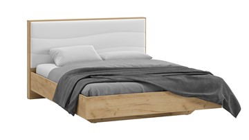 Кровать 2-спальная Миранда тип 1 (Дуб крафт золотой/Белый глянец) в Артеме - предосмотр