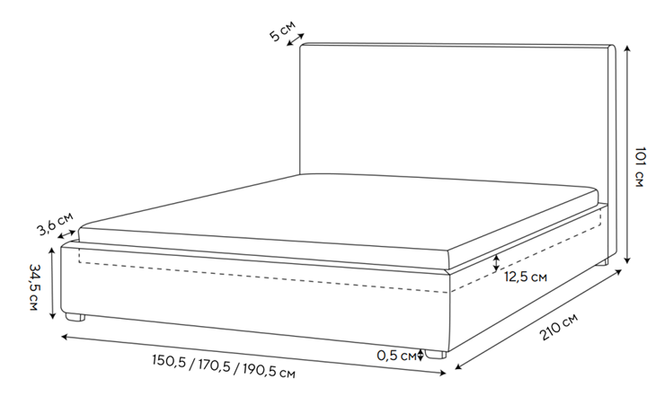 Кровать Mono 140х200, Велюр (Monopoly Миндаль (111)) в Артеме - изображение 1