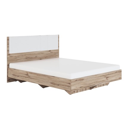 Кровать 2-спальная Николь (мод.1.4) 1,6 белая экокожа, с ортопедическим основанием в Артеме - изображение