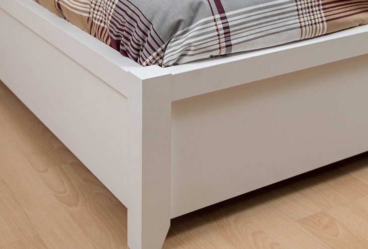 Двуспальная кровать Норвуд 32 с гибкими ламелями металл, Белый-Орех шоколадный во Владивостоке - изображение 3