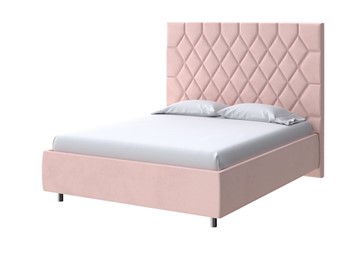 Кровать в спальню Rhomby 200х200, Велюр (Ultra Розовый мусс) во Владивостоке