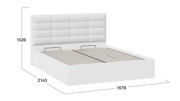 Кровать с подъемным механизмом Агата тип 1 (Белый) в Артеме - предосмотр 3