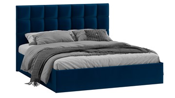 Кровать 2-спальная с подъемным механизмом Эмбер (Велюр Confetti Blue) в Уссурийске