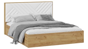 Кровать в спальню с подъемным механизмом Хилтон Тип 1 без заглушины (Дуб крафт золотой/Белый) во Владивостоке