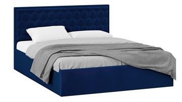 Кровать двуспальная с подъемным механизмом Порто (Велюр Confetti Blue) без заглушины во Владивостоке