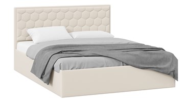 Кровать 2-спальная с подъемным механизмом Порто (Велюр Confetti Cream) с заглушиной в Артеме