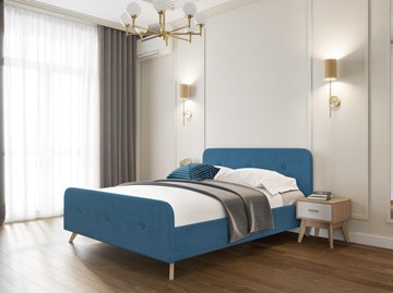 Двуспальная кровать Сиерра 1600 (без основания) Аура голубой во Владивостоке - предосмотр 1