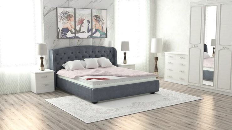 Кровать в спальню Сильва 180х200 (с основанием) в Артеме - изображение 1