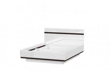 Кровать спальная Соло универсальная 1,6х2,0, белый/белый глянец/венге в Уссурийске