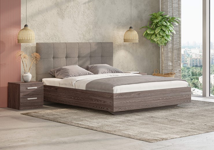 Двуспальная кровать Vena (ясень ориноко) 160х190 с основанием в Находке - изображение 2