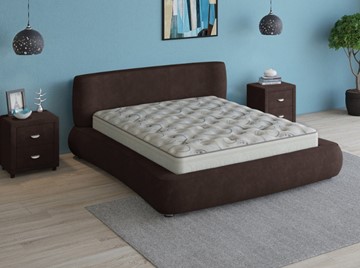 Спальная кровать Zephyr 160х200, (Велсофт Горький шоколад) во Владивостоке - предосмотр