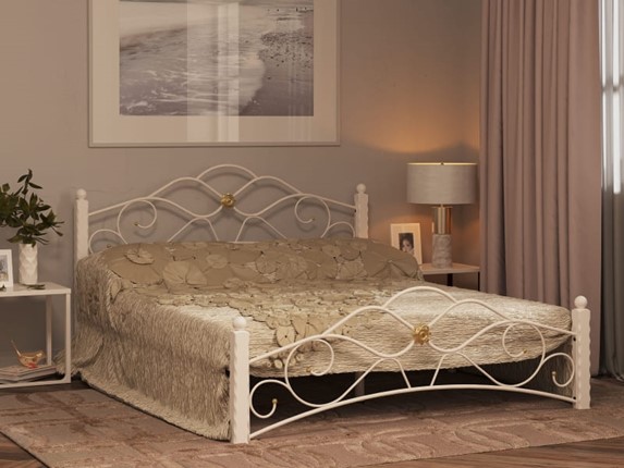Кровать Гарда 3, 160х200, белая во Владивостоке - изображение