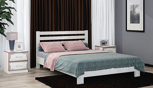 Спальная кровать Вероника (Белый Античный) 120х200 в Артеме - изображение