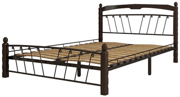 Спальная кровать Муза 1, 1400, черный/шоколад во Владивостоке - предосмотр 1