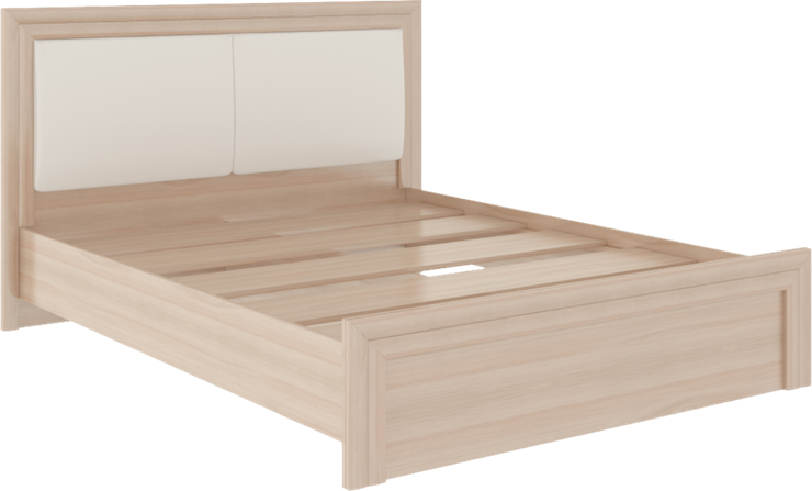 Кровать 2-спальная Глэдис М31 (Шимо светлый/Белый текстурный) в Артеме - изображение 1