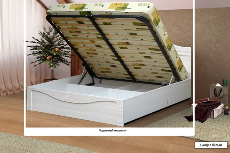 Двуспальная кровать с механизмом Ева-10 2000х1600 во Владивостоке - изображение 1
